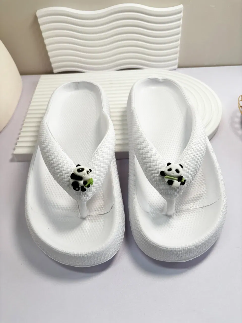 Color: LIGHT BLUE, Shoe Size: 38-39 - Summer Multi Color Women's Flip Flops Fashionable Metallic Teddy Bear Bow Slide Sandal Beach Vacation Home Versatile  Footwear