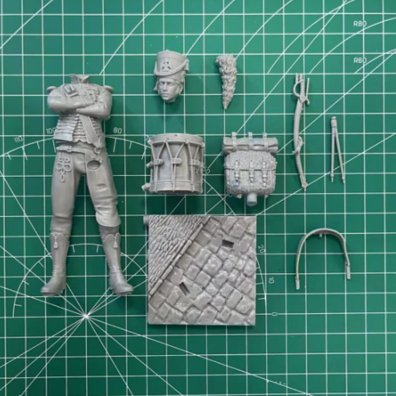 1/16 Scale 120mm DieCast Resin Figure Model Kit Guard Marine Drummer Hobby Miniature Toys Unassembled Unpainted DIY Diorama