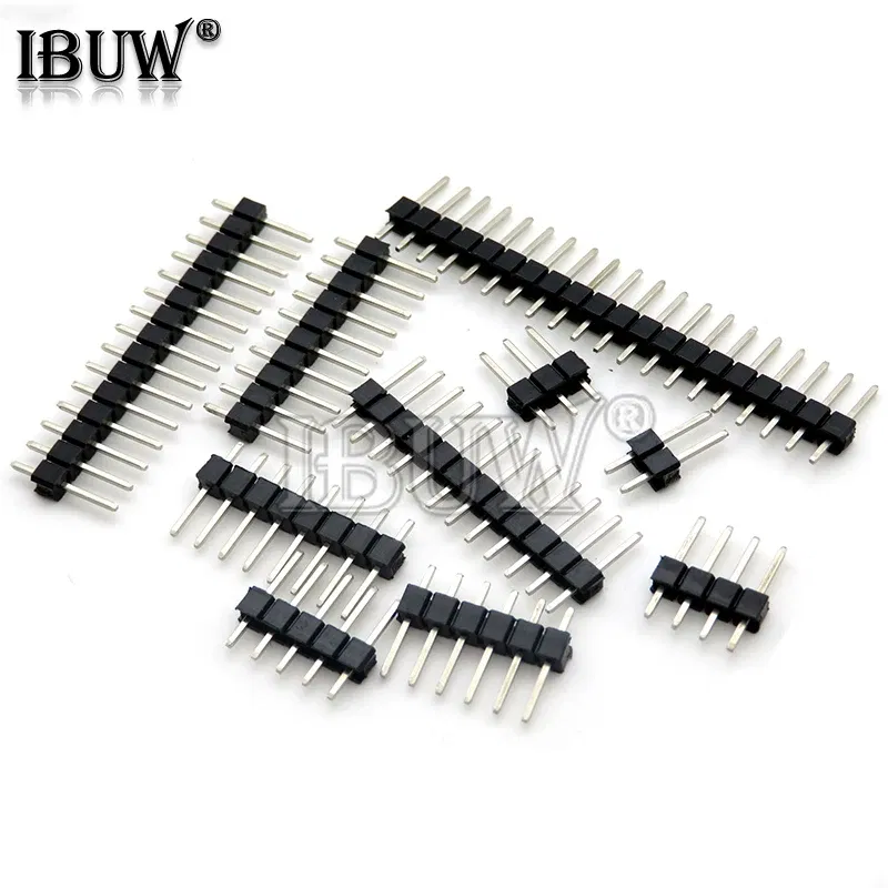 Color: green - 2.54mm Single Row Male 2~40P Breakaway PCB Board Pin Header Connector Strip Pinheader 2/3/4/5/6/8/10/12/15/20/40Pin For Arduino