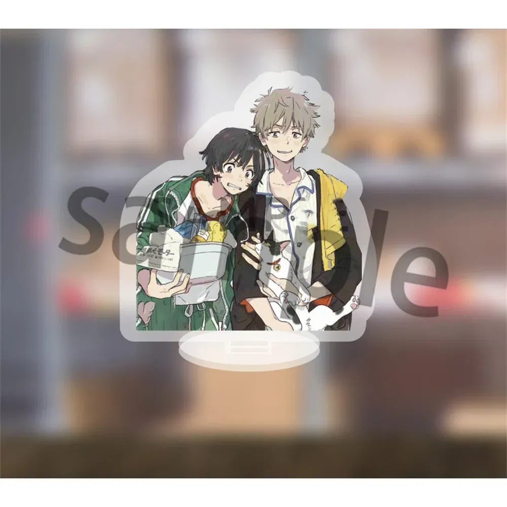 Color: Beige, Size: 10 cm, Ships From: CHINA - Popular Anime The Infinity Cartoon Figure Acrylic Stand Model Cherry Blossom Hasegawa Langa Bag Pendant Skateboard Fans For Gift