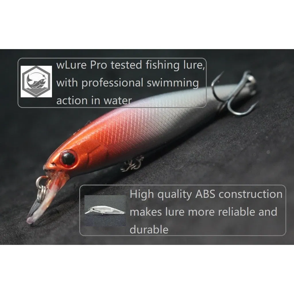 Color: Light Beige - wLure Fishing Lure Jerkbait 6g 7.5cm Tiny Sinking Minnow Carp Fresh Water Use Tight Wobble Long Casting M762