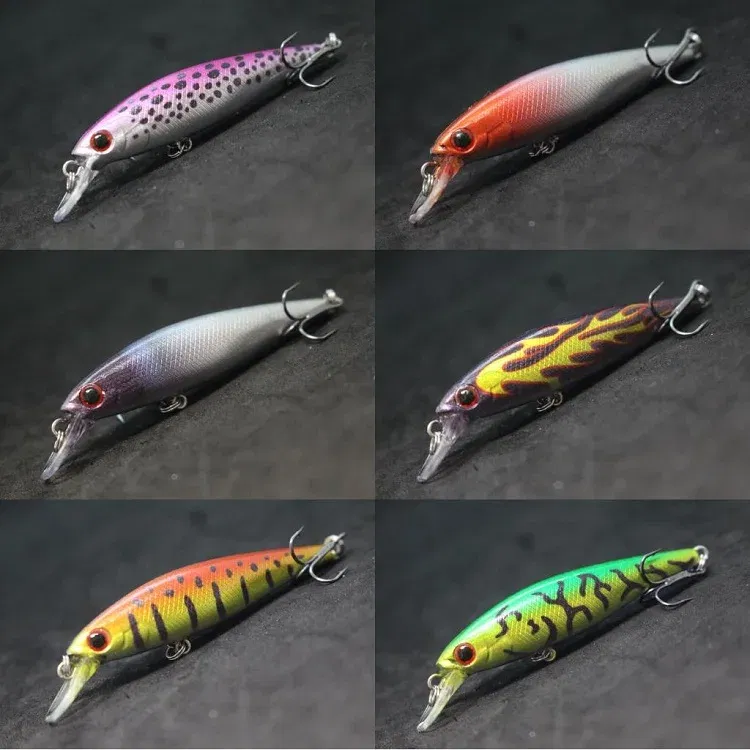 Color: Light Beige - wLure Fishing Lure Jerkbait 6g 7.5cm Tiny Sinking Minnow Carp Fresh Water Use Tight Wobble Long Casting M762