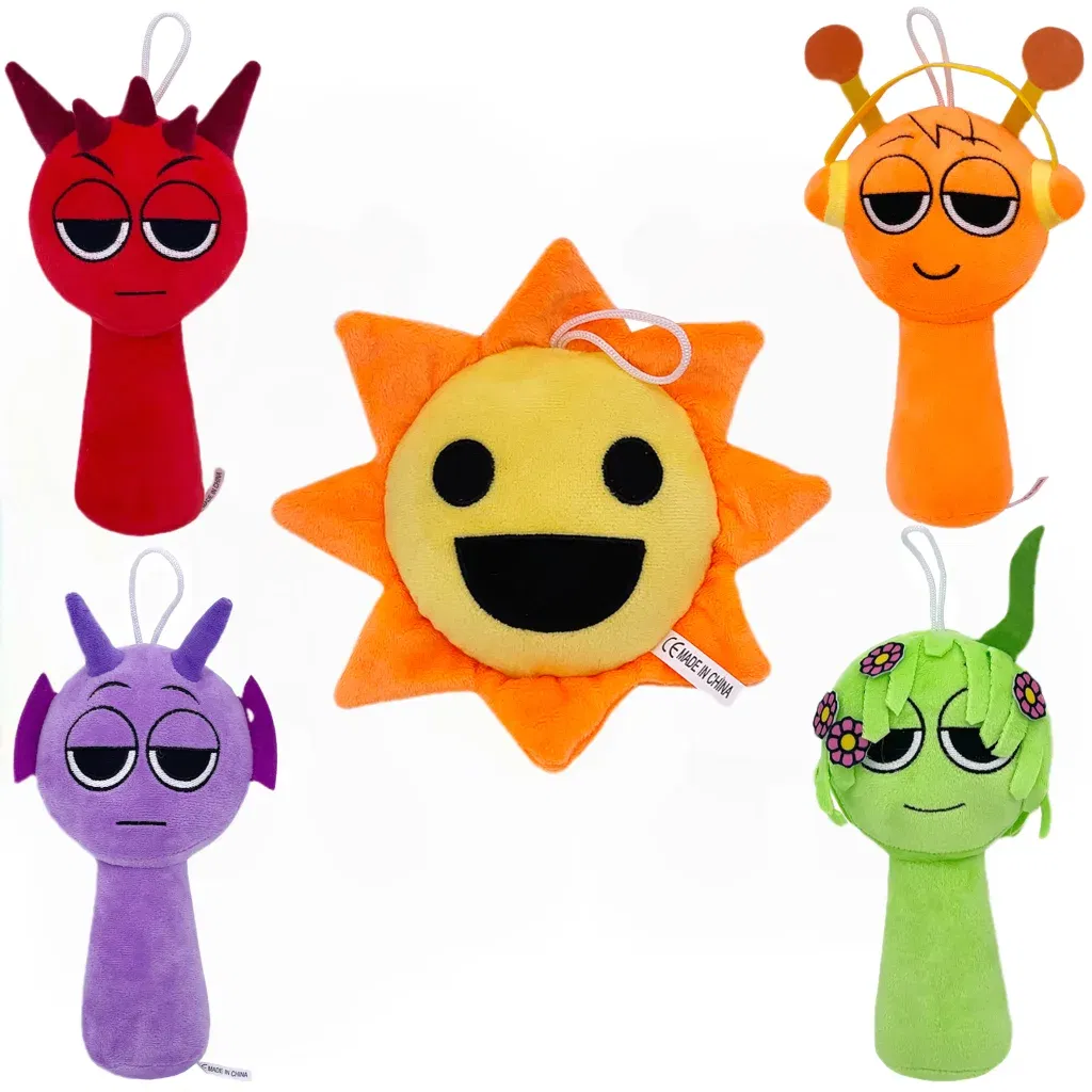 Color: IndianRed - Sprunki Plush Toys Sprunki Incredibox Plushie Sprunki Soft Game Cartoon Pillow Kids Birthday Gifts Stuffed Dolls Christmas Gift