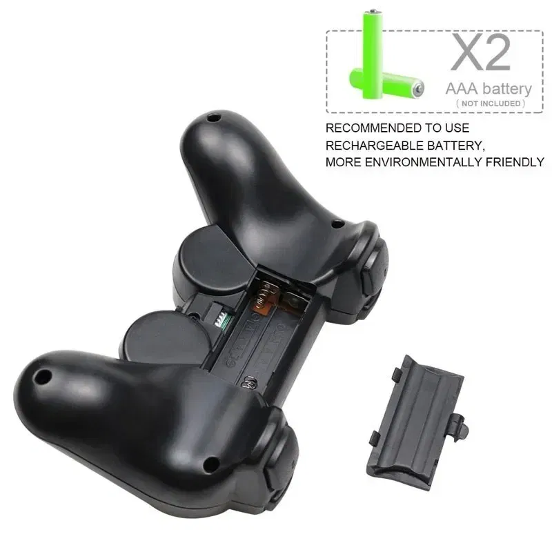 Color: black - Wireless Gamepad for Sony PS2 Controller for Playstation 2 Console Joystick 2.4G Double Vibration Shock Joypad USB PC Game