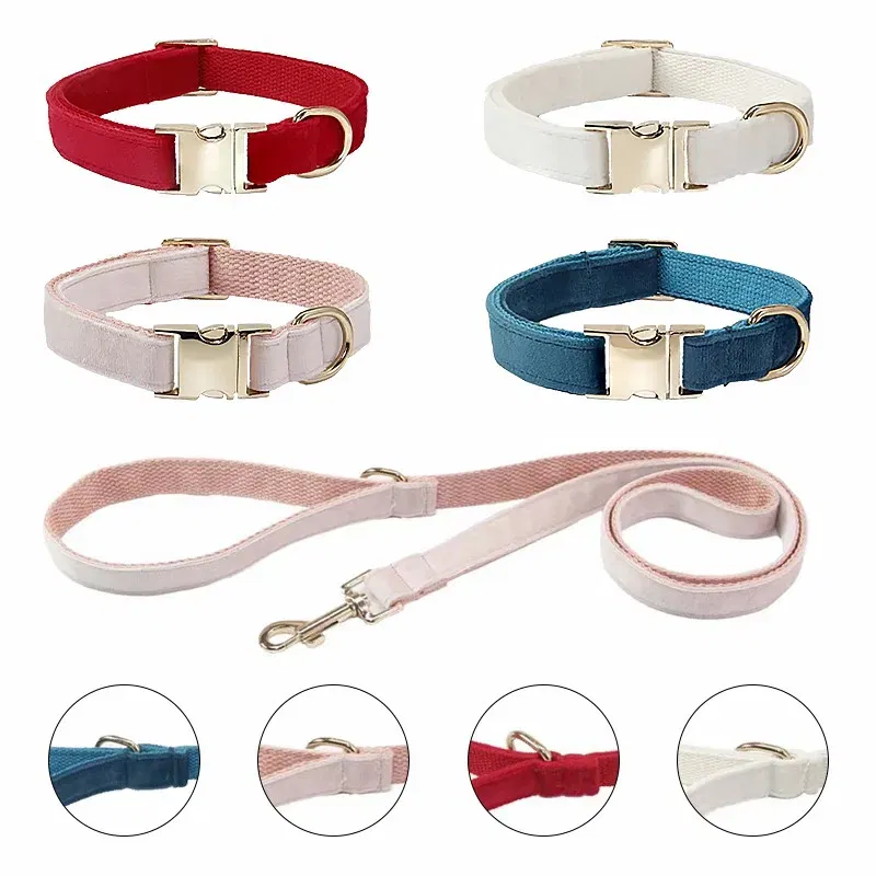 Color: Red, Size: L - Customized Deerskin Cat and Dog Collar, Adjustable Rope Set, Durable and Personalized, Free Engraved Pet Nameplate, ID Label, Al