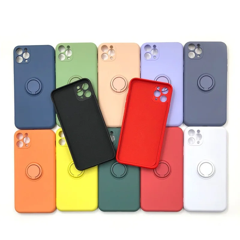 Material: NEOPRENE, Color: multi, Ships From: CN - With Ring Holder Shockproof Case For IPhone 15 14 13 12 11 Pro Xs Max Xr SE2/SE3 8 7 Plus Silicone TPU Soft Back Cover