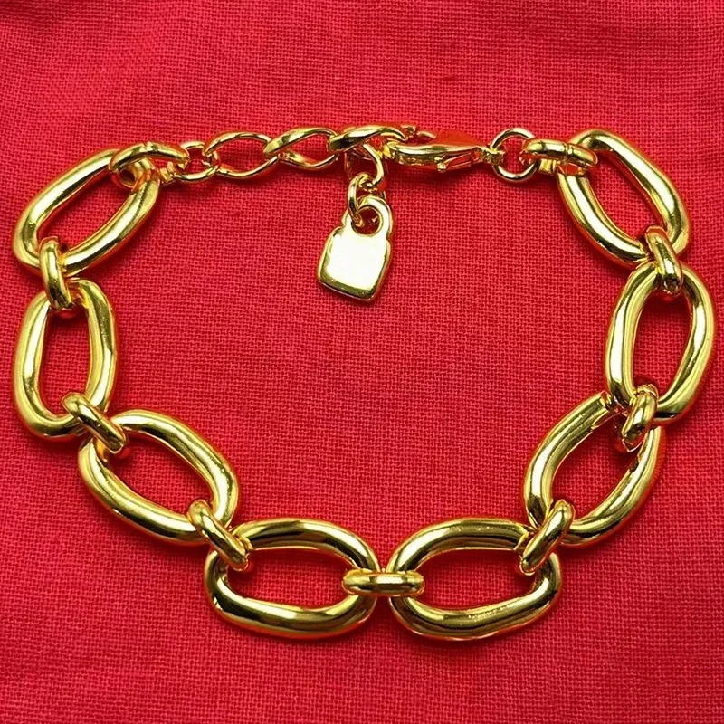 Metal Color: Dark Gold - gift of New Hot Spanish jewelry lightweight luxury jewelry bracelet ladies party exquisite accessories high-quality gifts