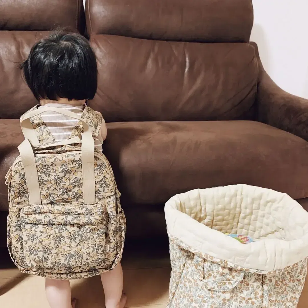 Color: Gold - KS Baby Backpack 2024 New Kids Schoolbag Kindergarten Bags Brand Traveling Mom Cherry Lemon Children's Boys Girls Storage