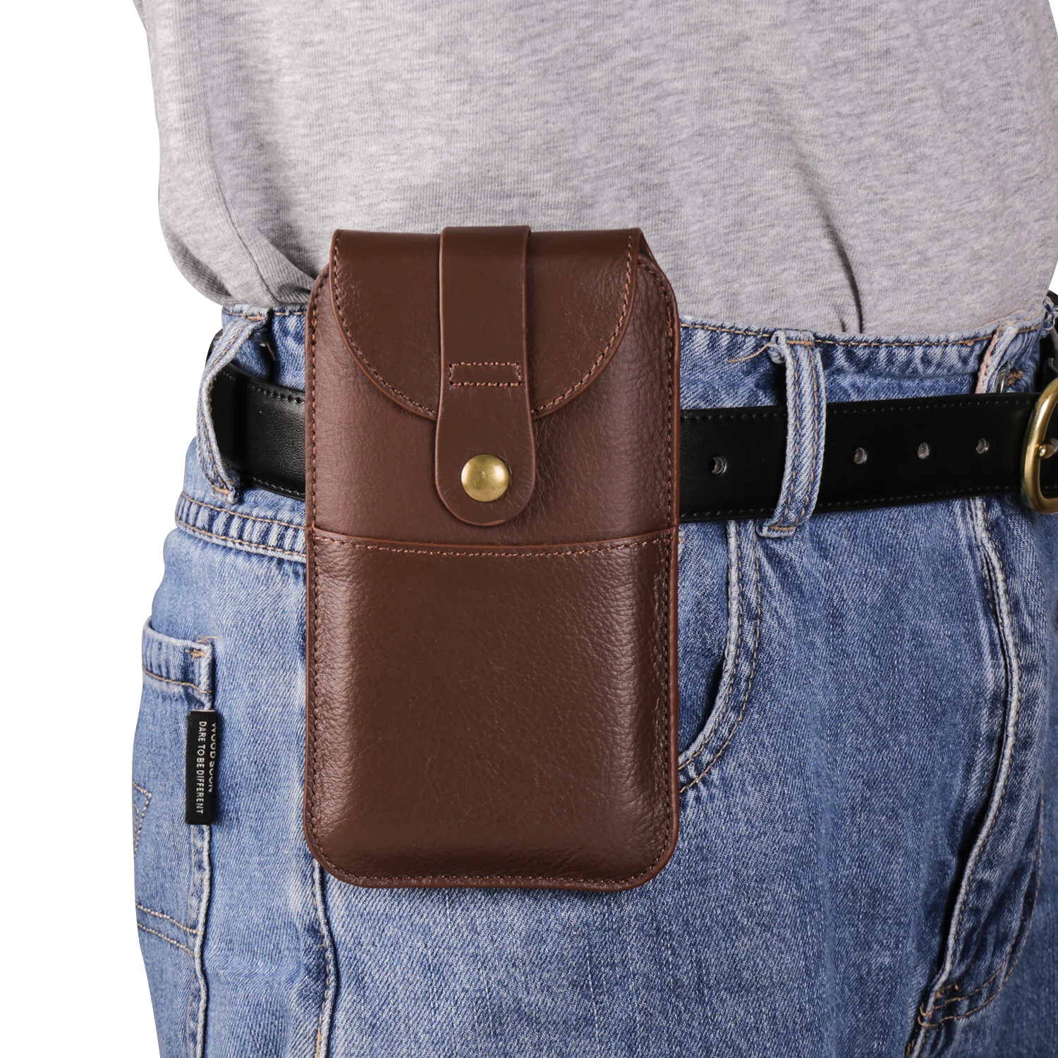 Color: black, Ships From: CHINA, Material: aluminum - Real Genuine Leather Belt Clip Phone Case Men Waist Bag For Samsung Galaxy A13 A23 A33 A53 A73 A14 A24 A34 A54 M34 Holster Pouch