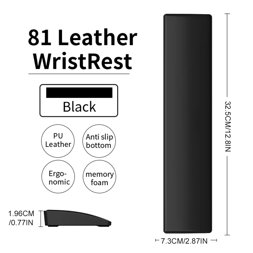 81 Keys Anti-Slip Rubber Stable Base Ergonometric Wrist Support for Long Hours of Work Studying Gaming