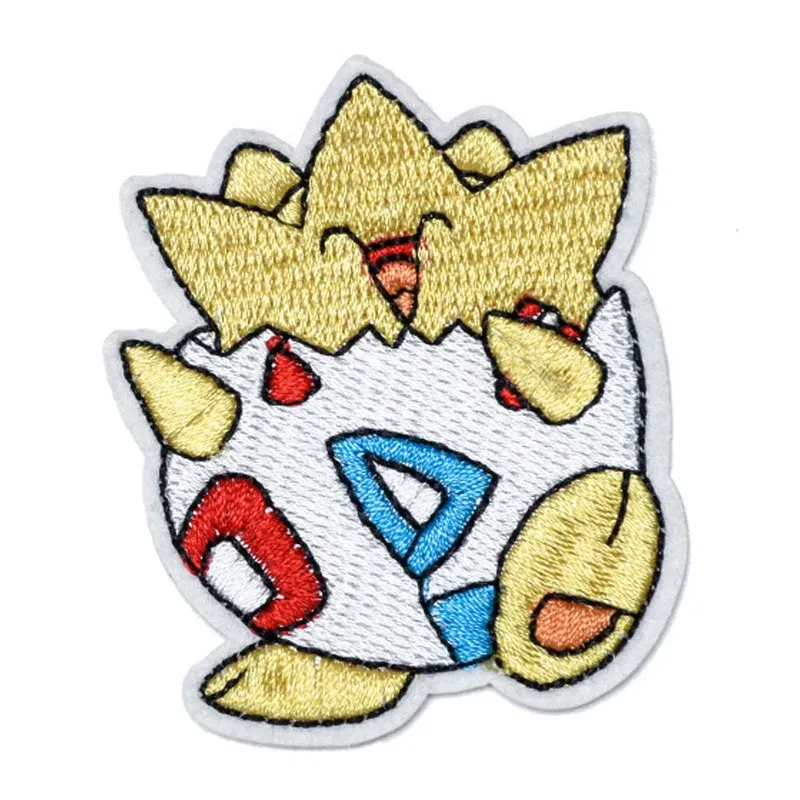 Color: Black Nickel - Kawaii Animals Patch Anime Game Embroidered Patches For Clothing DIY Iron on Patches For Clothes Cartoon Patch Stickers