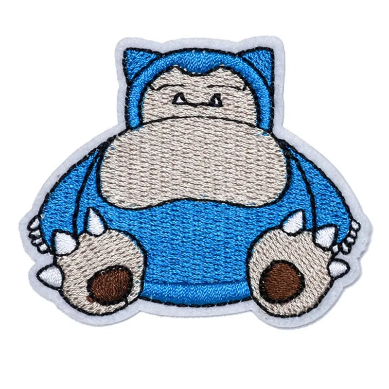 Color: Black Nickel - Kawaii Animals Patch Anime Game Embroidered Patches For Clothing DIY Iron on Patches For Clothes Cartoon Patch Stickers