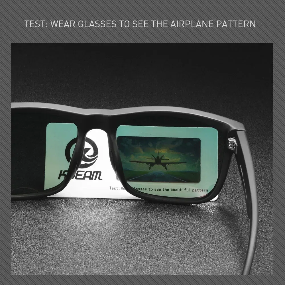 Lenses Color: black, Frame Color: black - 2024 KDEAM New Polarized Sunglasses For Men Women UV400 Protection Lens Driving Fishing Eyewear