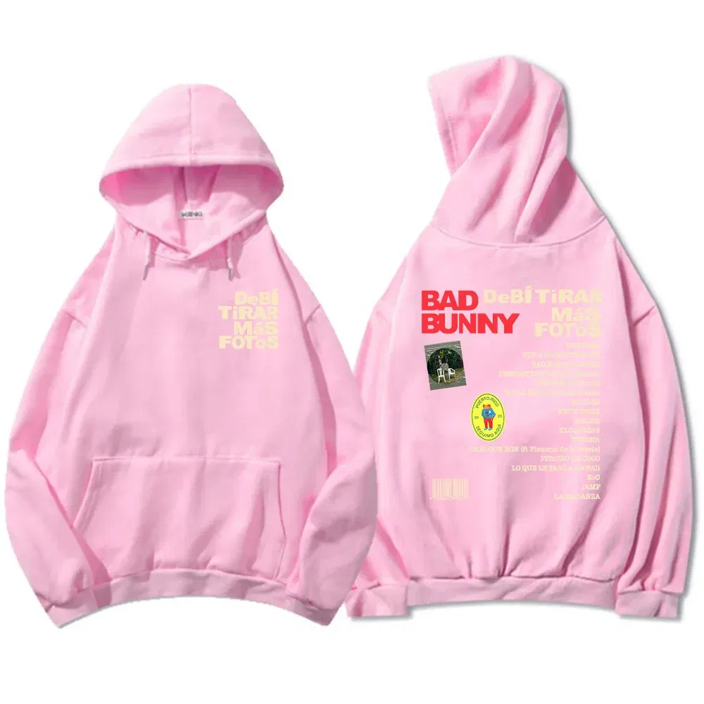 Color: Yellow, Size: XS - Unisex Streetwear Bad Bunny DTMF Hoodies 2025 New Album Deb?­ Tirar Más Fotos Printing Sweatshirts Winter Comfortable Male Hoodie