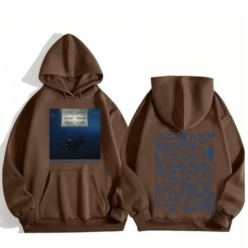 Color: black, Size: XL - 2024 Hit Me Hard and Soft Tour Hoodie Billie Hoodie Men's Hoodie Sudaderas Men's Casual Sports