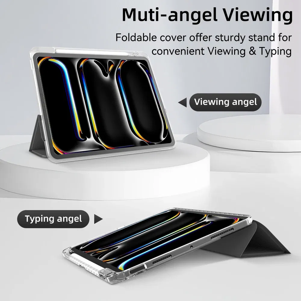 Color: WHITE, Size: seventeen - For iPad Air 5 Case 2024 Air 6 11 iPad Pro 11 12.9 13 10 Gen 10.2 9th 8th 7th 9.7 6th 5th Mini 7 6 Smart case with pen Holder