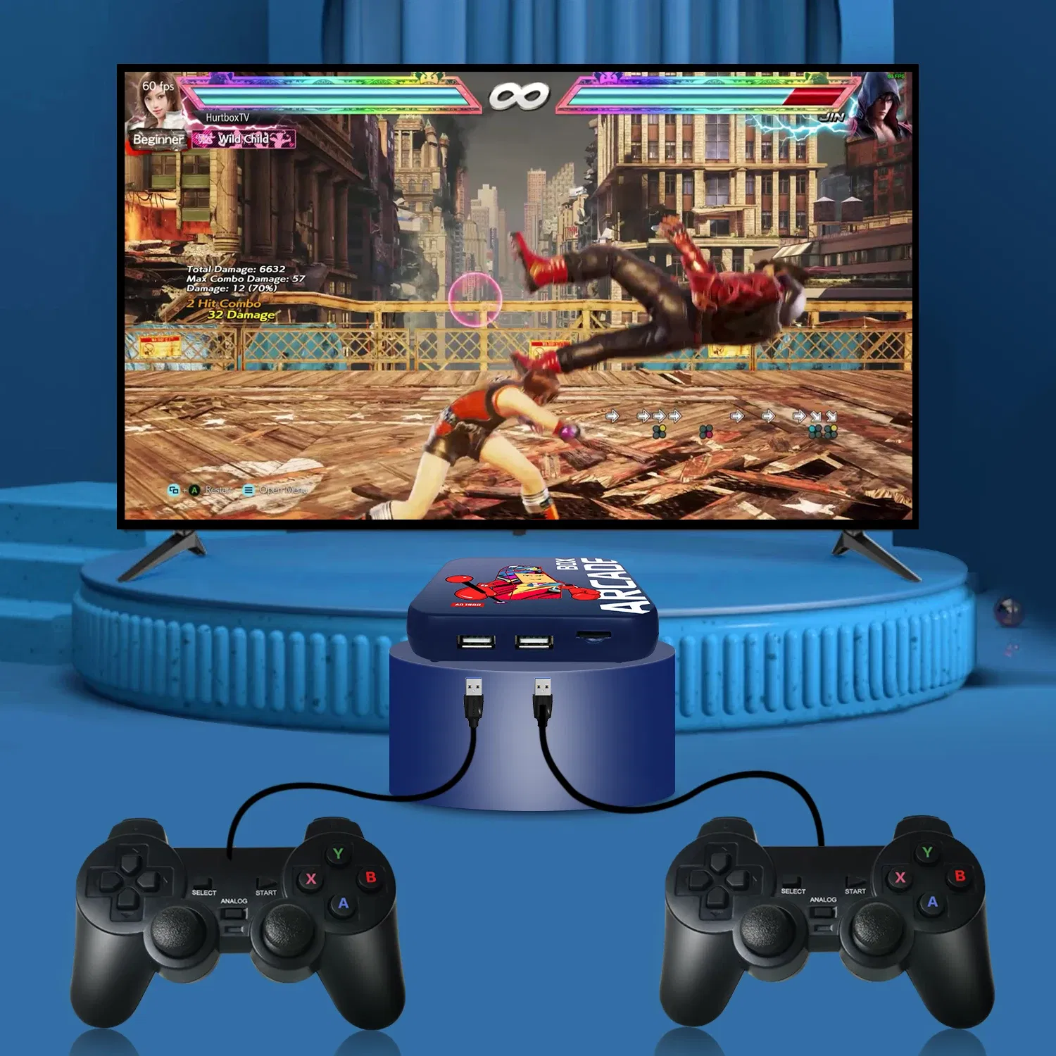 Color: Green, Bundle: Bundle 1 - Arcade Box Retro Game Console for PS1/PSP/N64 Built-in 50 Emulator Video Game Console TV Box Classic Game Box with Controller