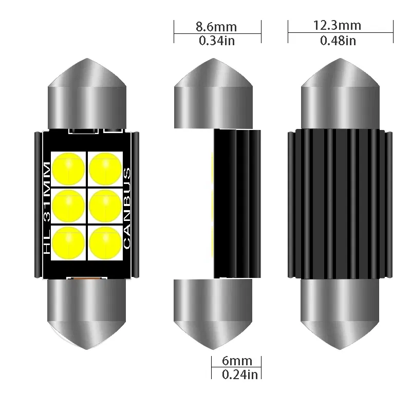 Emitting Color: WHITE, Color Temperature: 4300K - 1pcs 3030 Festoon 31mm 36mm 39mm 41/42mm C5W Led Bulb CANBUS C10W Dome Reading Lamp Car Beleuchtung Interior License Plate Light