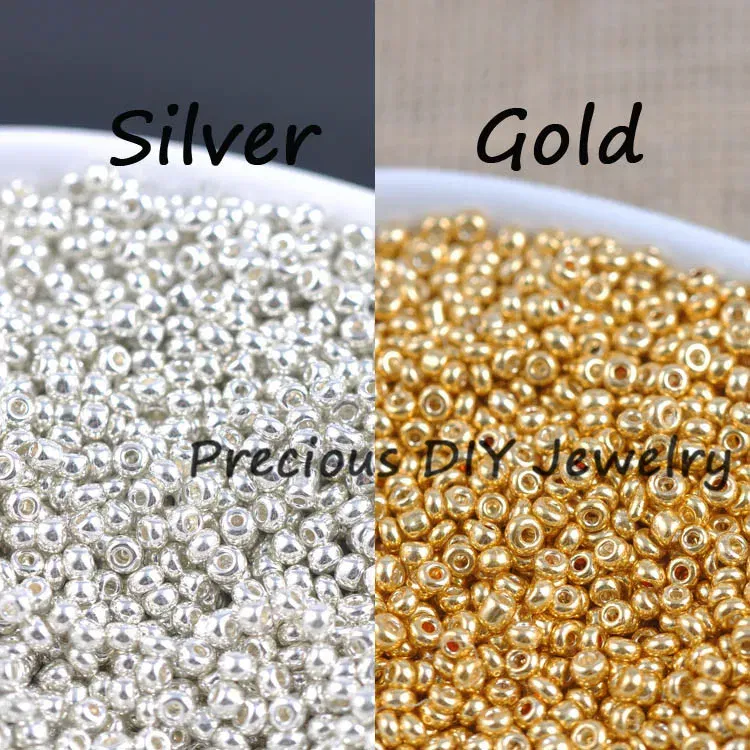 Color: Dark green, Item Diameter: 4mm - Gold and Silver Color 2mm 3mm 4mm Crystal Glass Spacer beads,Czech Seed Beads For Jewelry Handmade DIY BLUV03X