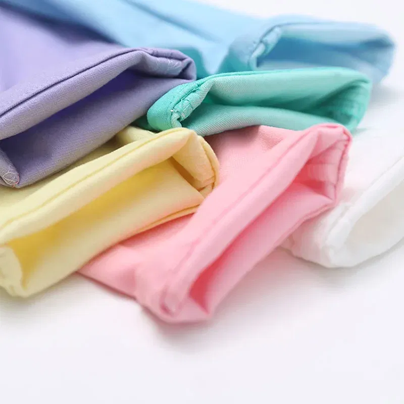 Color: Yellow, Kid Size: 3T - Girls Pants Children Kids Pencil Pants Spring Summer Fashion Candy Colors