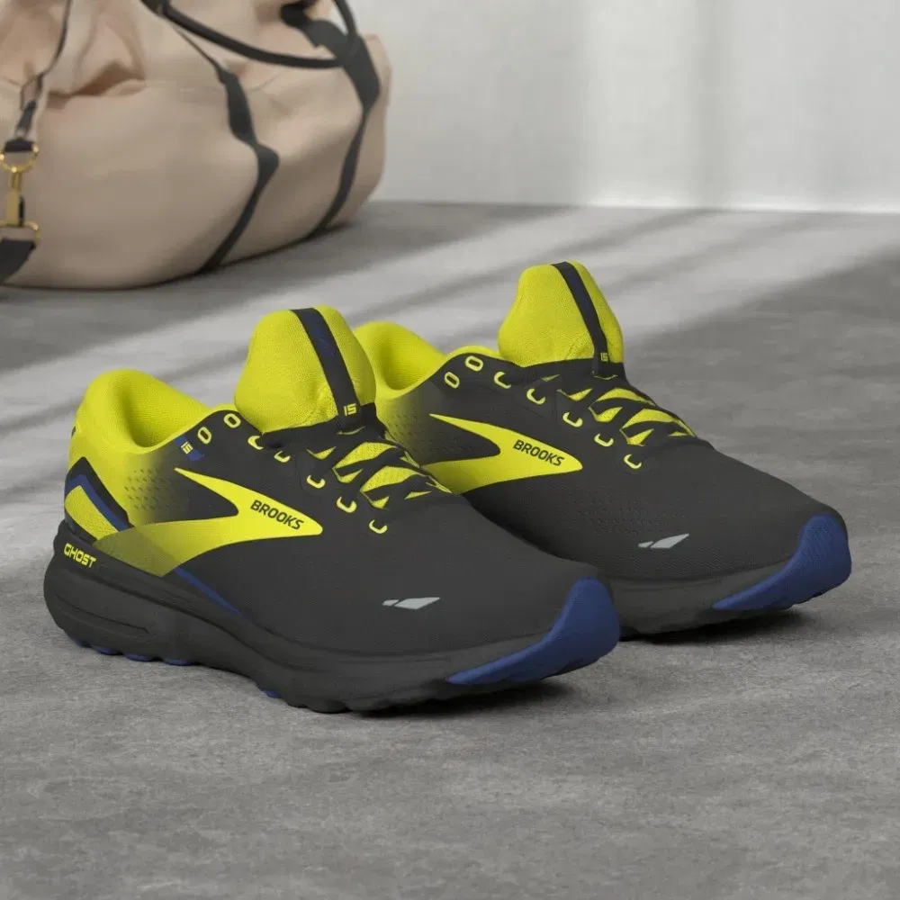 Color: Gold, Shoe Size: 44 - Brooks Ghost 15 Neutral Running & Walking Shoe Men?™s & Women?™s Casual Sneakers Original