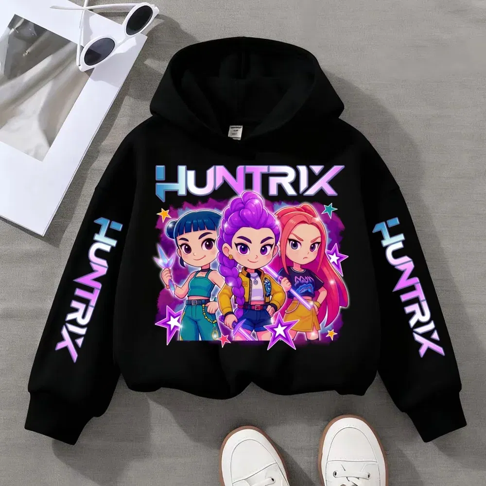 Color: Orange, Kid Size: 4 - Witch Hunter Group Zoey Cosplay Costume Girls Womens Halloween Party Costumes Demon Hunter Idol Girl Group Colours Casual Hoodie