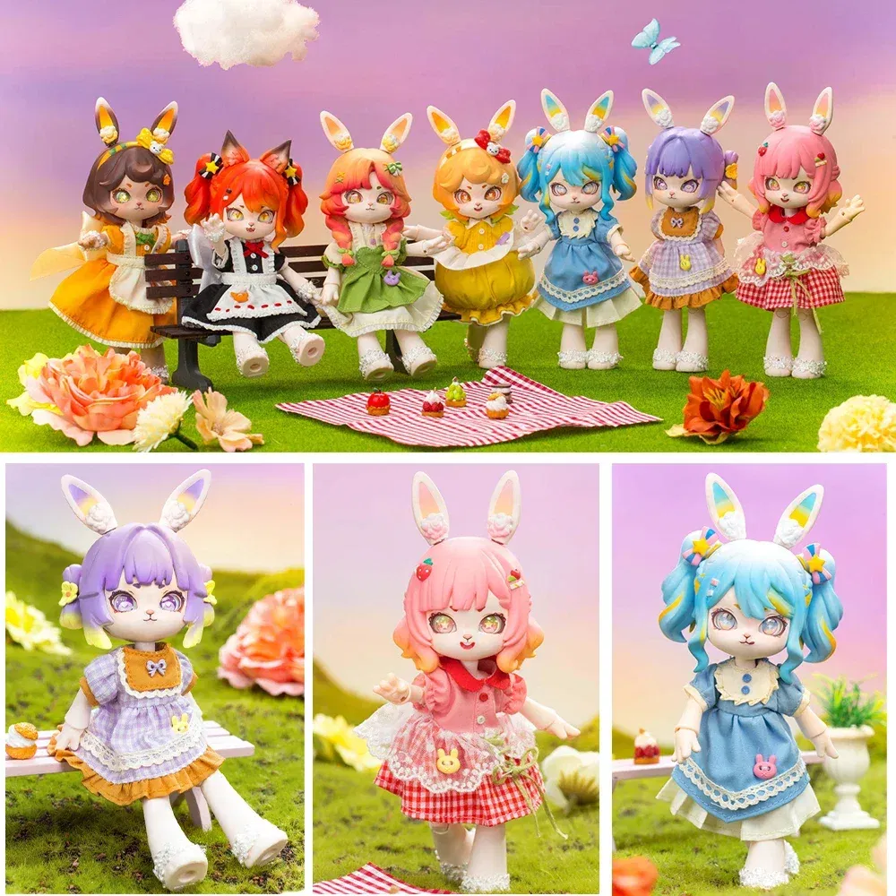 Color: GRAY - Bonnie Blind Box Toys Cute 1/12 Bjd Obtisu11 Jointed Doll Mystery Surprise Box Action Figure Kawaii Dolls Girls Christmas Gift