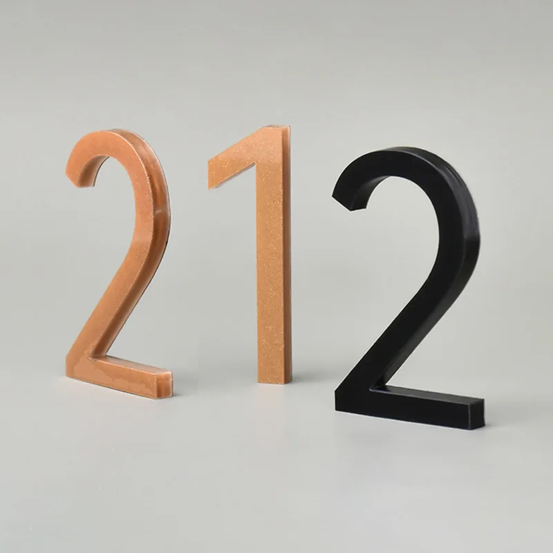 Color: WHITE, Size: 40x30cm - Self Adhesive Address Plaque Mailbox Sign House Address Acrylic Door 3d Number Sticker Plate Number
