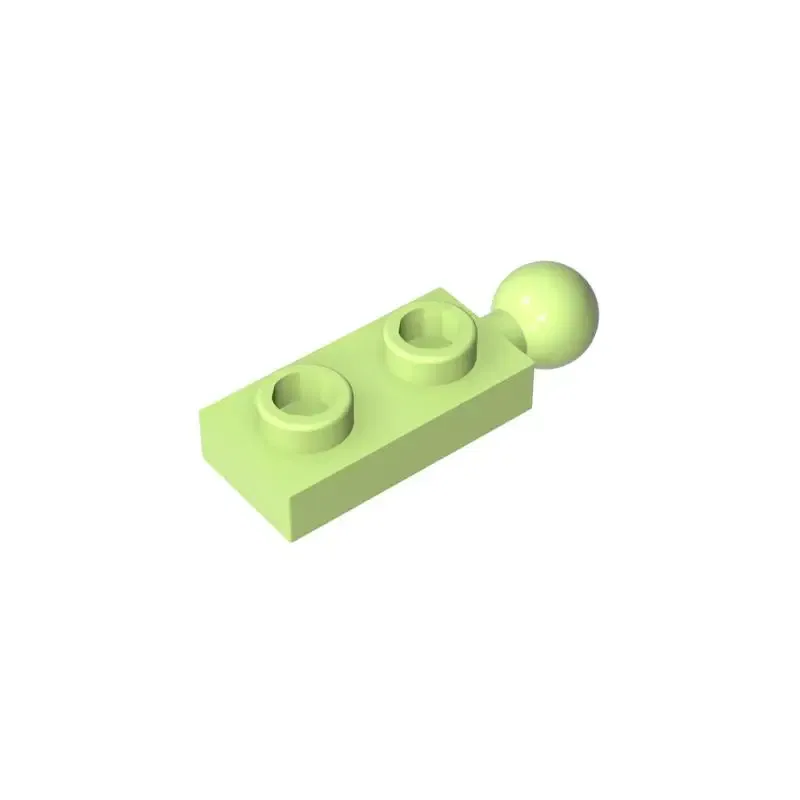 Color: Black - Gobricks MOC Compatible Assembles Particles 22890 Plate Modified 1 x 2 with End Towball Building Blocks DIY High-Tech Spare Toys