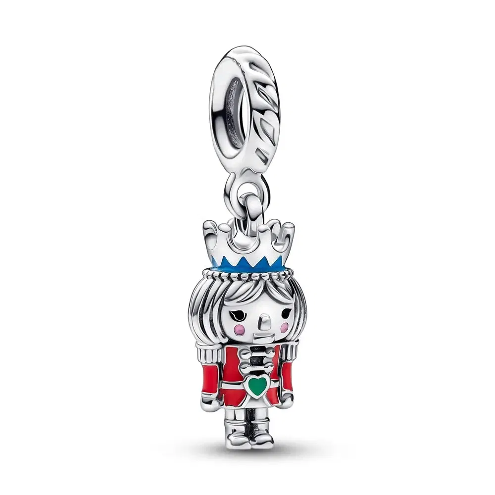 Gem Color: SKY BLUE - Pure Silver 925 Christmas Charm Fit DIY Pandora Bracelet Christmas Gift