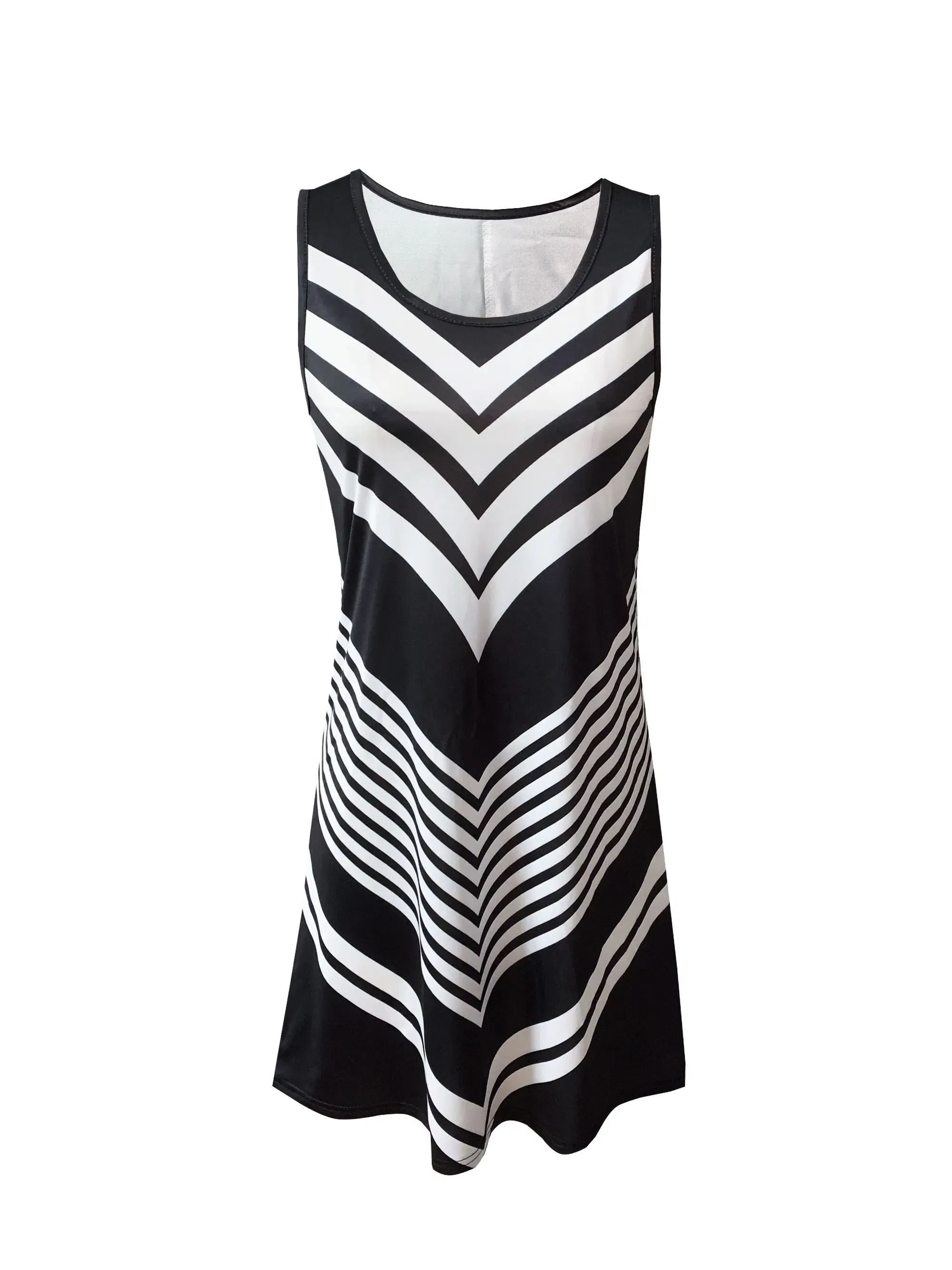 Color: black, Size: XL - women's fashion Sleeveless Vacation Dress