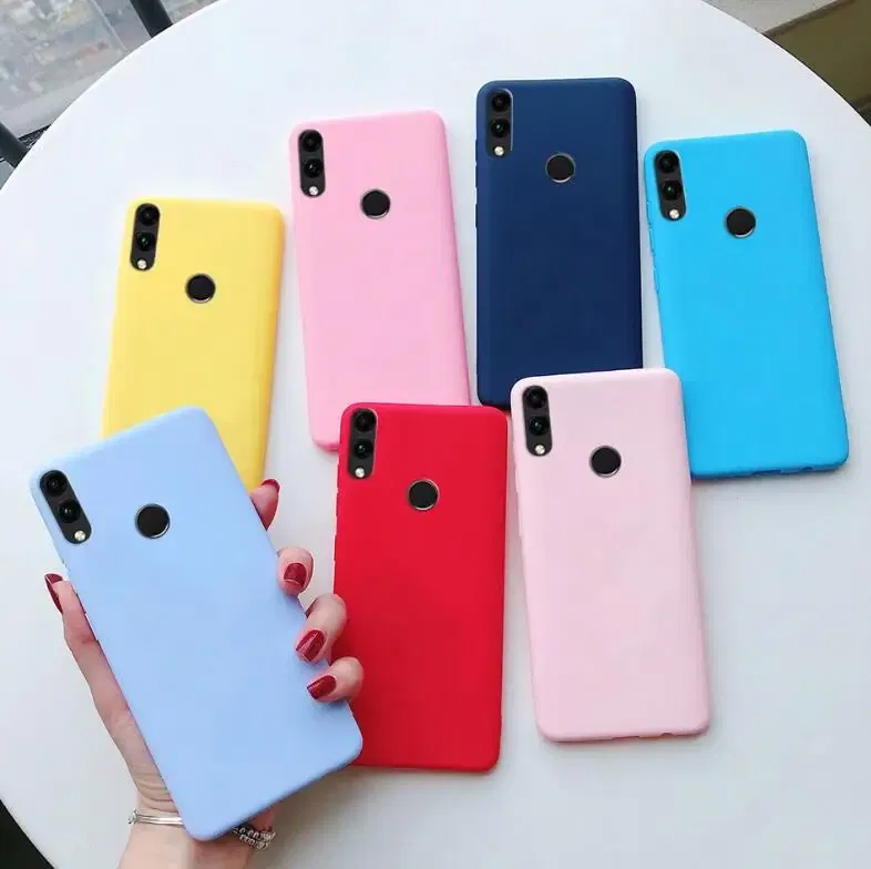Color: Pink, Material: Cotton - Matte Soft Fundas for Huawei Honor 8X 8A 8C 8S 9 9A 9X 9C 9S 10 10X 20 lite 20S Mate 10 20 lite Mate 20 Pro Silicone Phone Cases