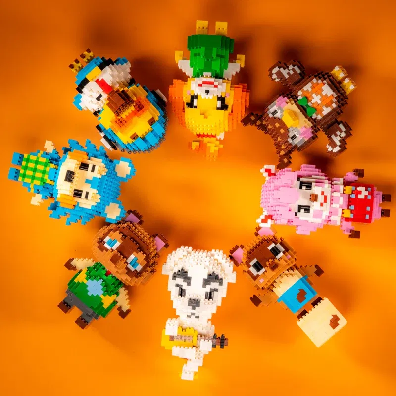 Color: PURPLE - New 28 Kinds Of Animals Crossing Building Blocks Raymond Model Anime Building Blocks Toys Children's Building Blocks Toy Gifts