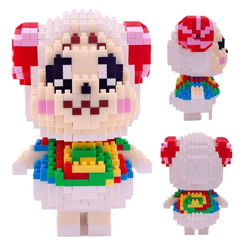 Color: PURPLE - New 28 Kinds Of Animals Crossing Building Blocks Raymond Model Anime Building Blocks Toys Children's Building Blocks Toy Gifts