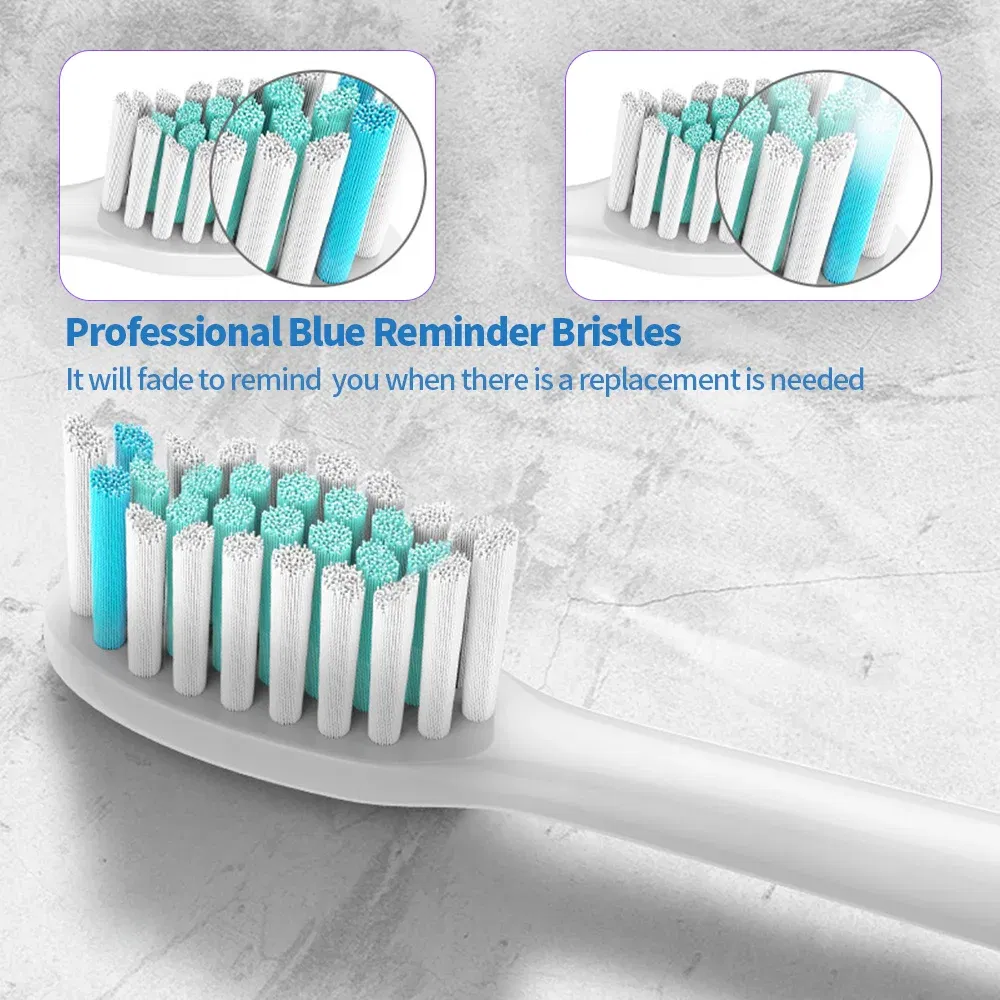 Color: PURPLE - Electric toothbrush head, replaceable sonic electric toothbrush head, suitable for Philips Sonicare's electric replaceable brush