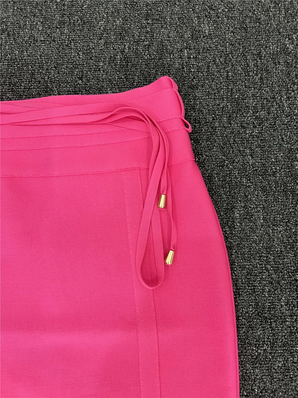 Color: black, Size: M - 4 Colors Women Hot Pink Black White Bodycon Bandage Skirt Designer High Street Party Club Pencil Skirt 55cm