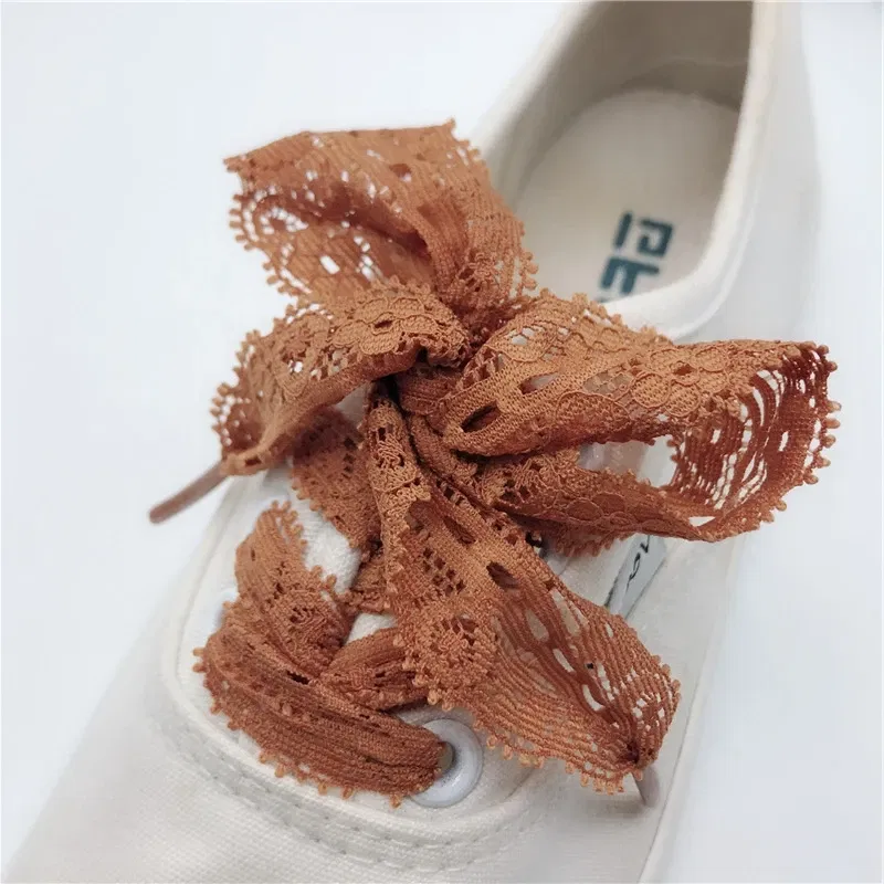 Color: WHITE, Length: 100cm, Ships From: CHINA - 1 Pair New Lace Shoelaces Women's Casual Shoes Fashion Ribbon Shoelace Outdoor Sneakers Black Shoe Laces 80CM/100CM/120CM