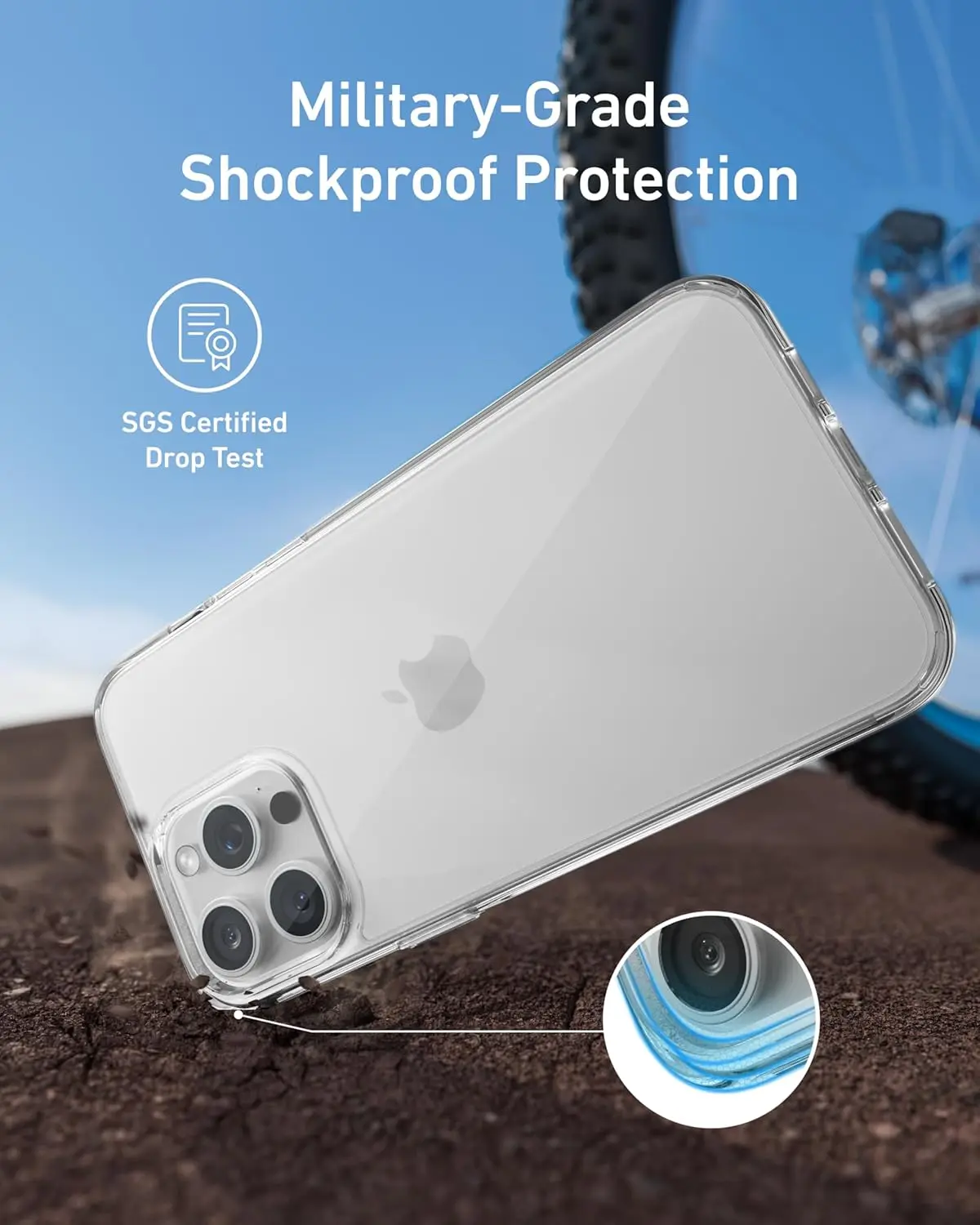 Color: Beige, Material: Neoprene - For iPhone 16 15 14 13 12 Pro Max Case Clear, Slim Thin Lightweight Transparent [Non-Yellowing] Protective Phone Case