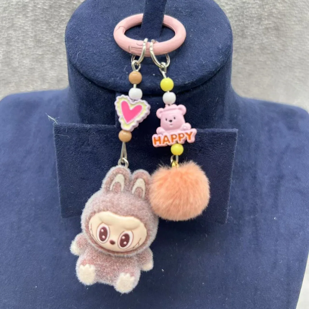 Color: Blue, Ships From: CHINA - Mini cloth keychain kawaii three-dimensional cartoon creative car phone pendant bag hanging children's day gift