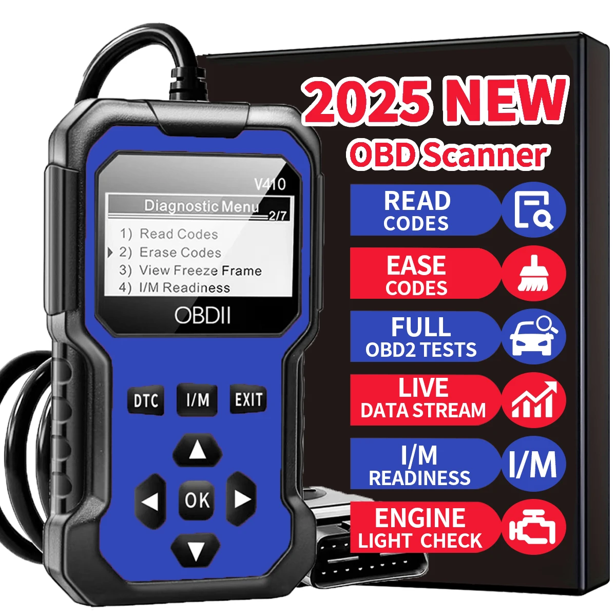 Color: Orange - Car Obd2 Scanner Diagnostic Tool Code Reader Engine Fault Code Reader Scanner Can Diagnose All Obd Ii Protocol Cars since 1996 Scan Tool