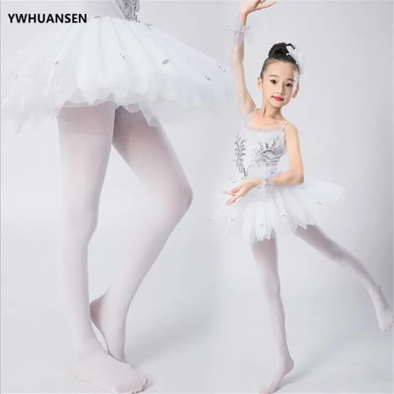 Color: Gold, Size: L - 1/2/4/6/8 Pairs/lot Spring Summer Candy Kids Pantyhose Ballet Dance Tights for Girls Stocking Children Velvet Solid White