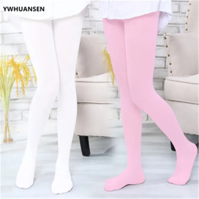 Color: Gold, Size: L - 1/2/4/6/8 Pairs/lot Spring Summer Candy Kids Pantyhose Ballet Dance Tights for Girls Stocking Children Velvet Solid White