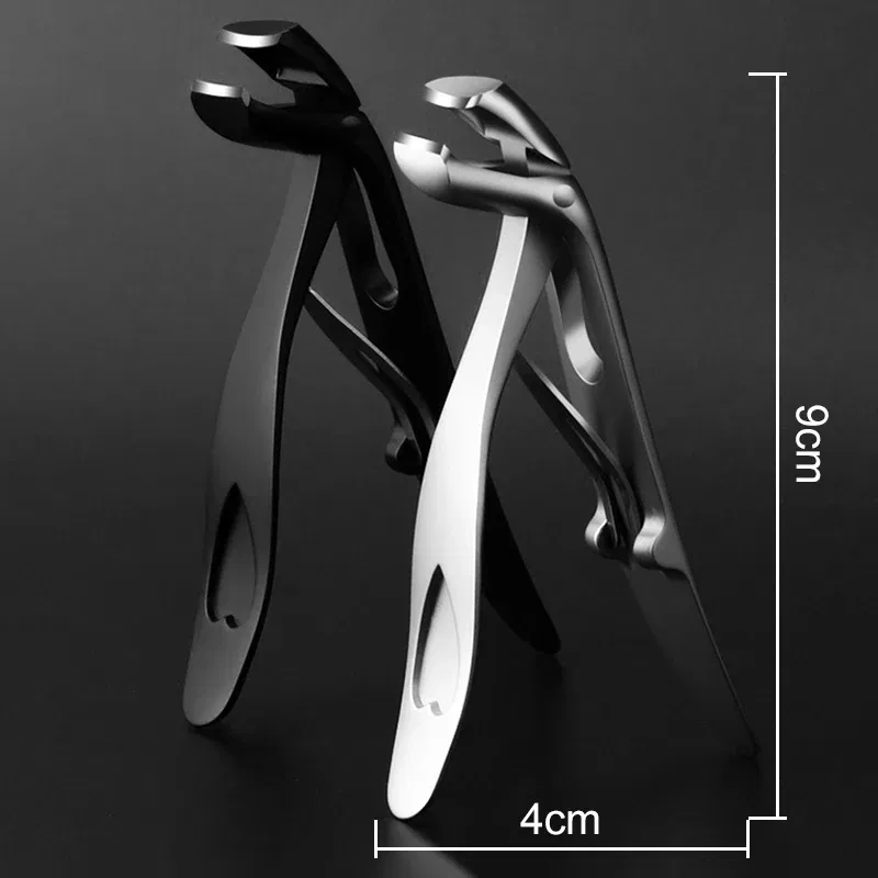 Color: Silver - 1Pcs Toenail Clippers Wide Jaw Opening Thick Nails Cutter Long Handle Stainless Steel Professional Fingernail Clipper