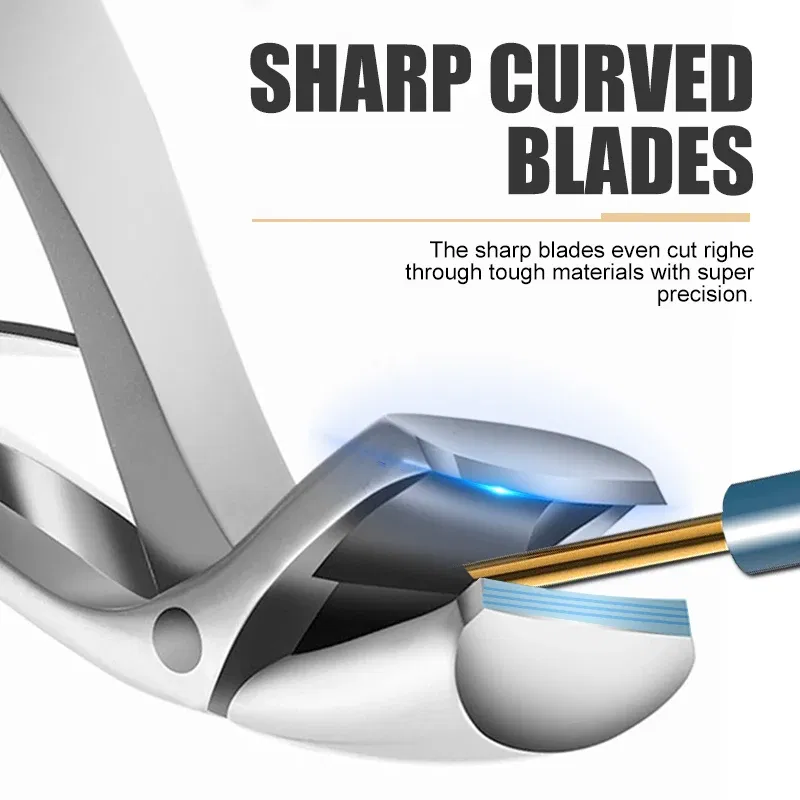 Color: Silver - 1Pcs Toenail Clippers Wide Jaw Opening Thick Nails Cutter Long Handle Stainless Steel Professional Fingernail Clipper