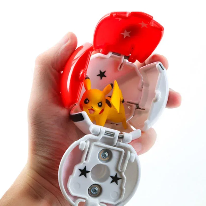 Color: DEEP BLUE - New Pokemon Pokeball Anime Action Figurse Pikachu Squirtle Pocket Monster Variant Pok?©mon Game Elf Ball Model Toys Kids Gift