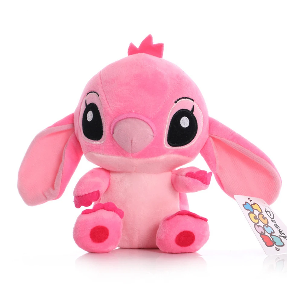 Color: Brown - 12cm 20cm 25cm Stitch Stuffed Plush Models Cartoon Stuffed Plush Dolls Anime Plush Baby Toys Kawaii Kids Birthday Gift