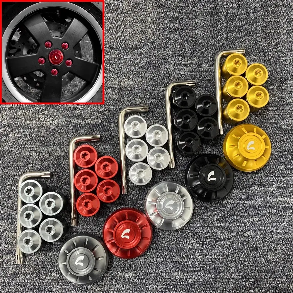 Color: Black - For Piaggio Vespa GTS Sprint Primavera LX LXV 50 125 250 300 Scooter Accessories Wheel Hole Cover Cap