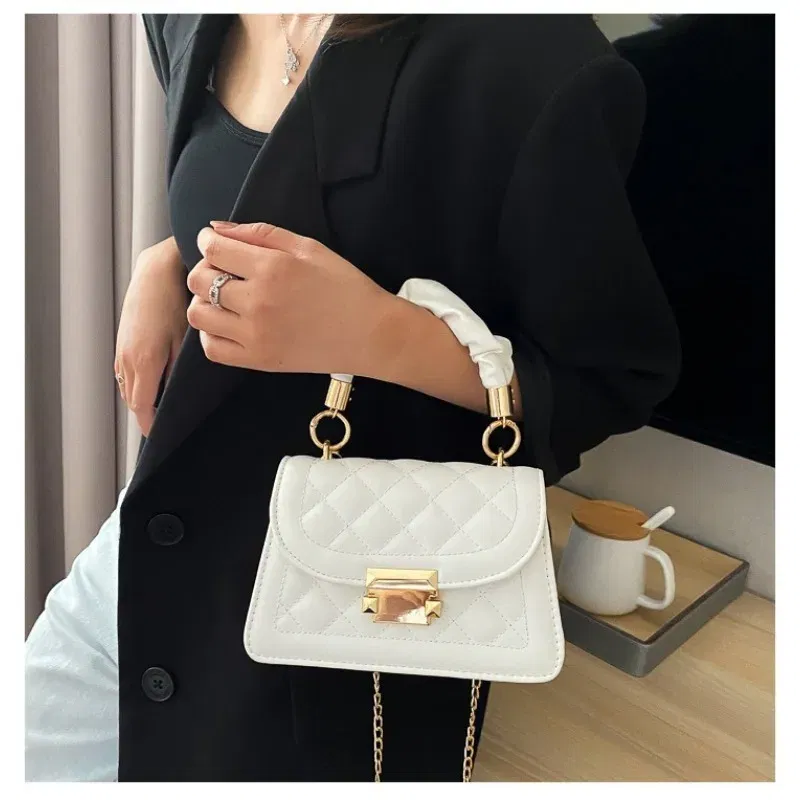 Color: PURPLE, Size: Extra Large - Women's Bags Classic Fashion Handbag Small Square Chain Crossbody Bag crossbody bags for women  handbags