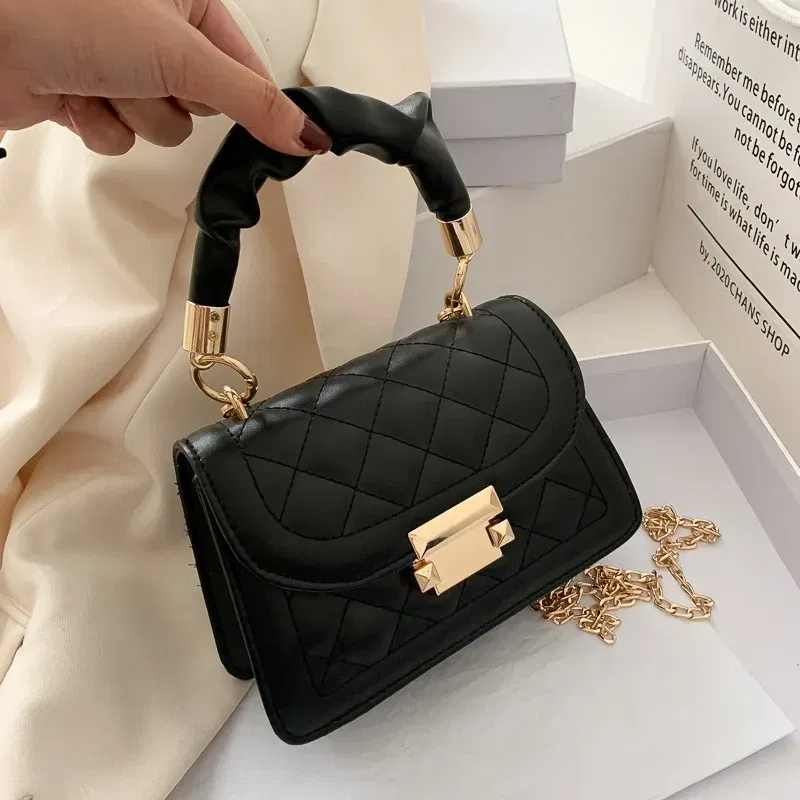 Color: PURPLE, Size: Extra Large - Women's Bags Classic Fashion Handbag Small Square Chain Crossbody Bag crossbody bags for women  handbags