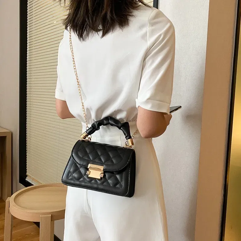 Color: PURPLE, Size: Extra Large - Women's Bags Classic Fashion Handbag Small Square Chain Crossbody Bag crossbody bags for women  handbags